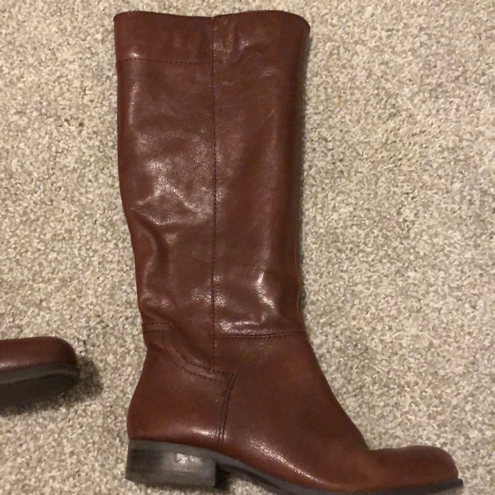 Brown riding boots